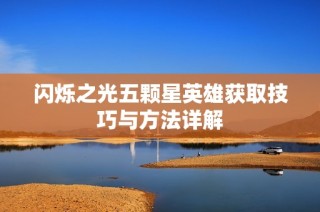 闪烁之光五颗星英雄获取技巧与方法详解