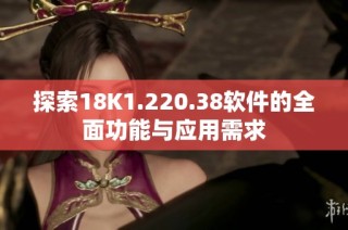 探索18K1.220.38软件的全面功能与应用需求