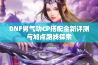 DNF男气功CP搭配全新评测与加点路线探索