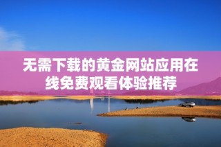 无需下载的黄金网站应用在线免费观看体验推荐