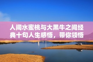 人间水蜜桃与大黑牛之间经典十句人生感悟，带你领悟生活的真谛