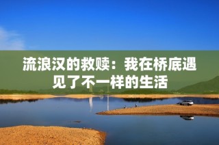 流浪汉的救赎：我在桥底遇见了不一样的生活