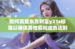 如何调整东方财富y31s标准以确保其性能和成色达到最佳状态