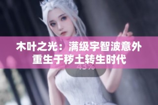 木叶之光：满级宇智波意外重生于秽土转生时代