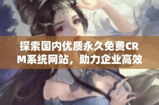 探索国内优质永久免费CRM系统网站，助力企业高效管理客户关系