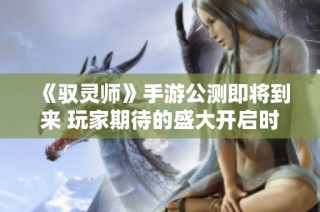 《驭灵师》手游公测即将到来 玩家期待的盛大开启时刻揭晓