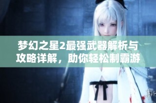 梦幻之星2最强武器解析与攻略详解，助你轻松制霸游戏世界