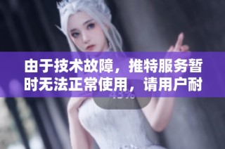 由于技术故障，推特服务暂时无法正常使用，请用户耐心等待恢复