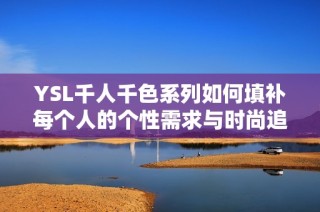 YSL千人千色系列如何填补每个人的个性需求与时尚追求