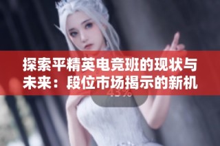 探索平精英电竞班的现状与未来：段位市场揭示的新机遇与挑战