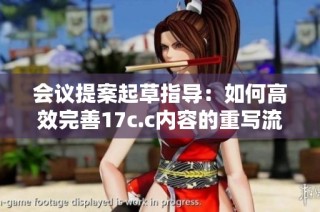 会议提案起草指导：如何高效完善17c.c内容的重写流程