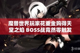 魔兽世界玩家花重金购得天堂之焰 BOSS战竟然零触发失利!