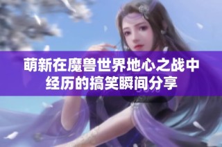 萌新在魔兽世界地心之战中经历的搞笑瞬间分享