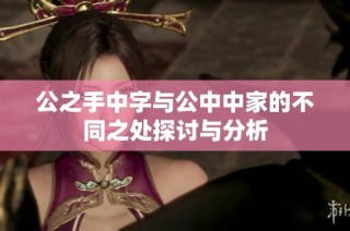 公之手中字与公中中家的不同之处探讨与分析
