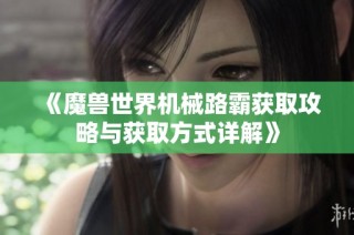 《魔兽世界机械路霸获取攻略与获取方式详解》
