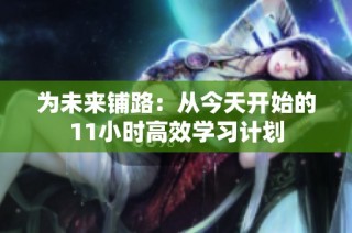 为未来铺路：从今天开始的11小时高效学习计划