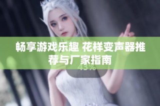 畅享游戏乐趣 花样变声器推荐与厂家指南