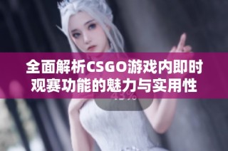 全面解析CSGO游戏内即时观赛功能的魅力与实用性
