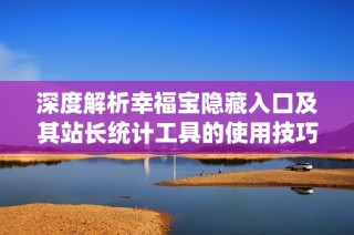 深度解析幸福宝隐藏入口及其站长统计工具的使用技巧