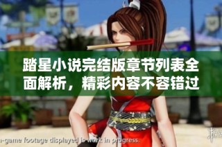 踏星小说完结版章节列表全面解析，精彩内容不容错过