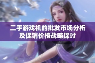 二手游戏机的批发市场分析及促销价格战略探讨