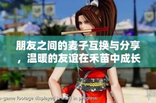 朋友之间的麦子互换与分享，温暖的友谊在禾苗中成长