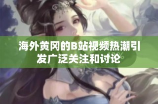 海外黄冈的B站视频热潮引发广泛关注和讨论