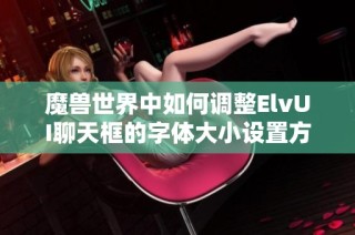 魔兽世界中如何调整ElvUI聊天框的字体大小设置方法