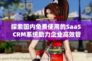 探索国内免费使用的SaaS CRM系统助力企业高效管理客户关系