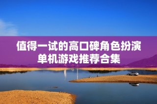 值得一试的高口碑角色扮演单机游戏推荐合集
