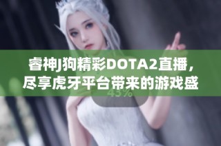 睿神J狗精彩DOTA2直播，尽享虎牙平台带来的游戏盛宴