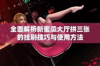 全面解析新蜜瓜大厅拼三张的挂刷技巧与使用方法