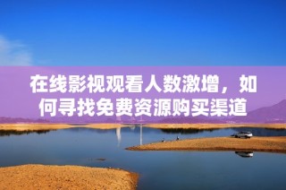 在线影视观看人数激增，如何寻找免费资源购买渠道