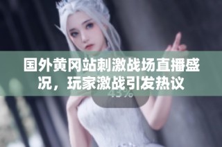 国外黄冈站刺激战场直播盛况，玩家激战引发热议