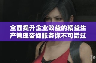 全面提升企业效益的精益生产管理咨询服务你不可错过