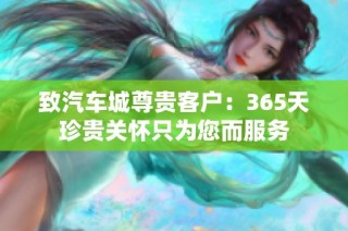 致汽车城尊贵客户：365天珍贵关怀只为您而服务