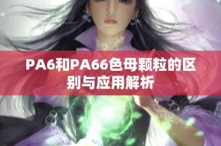 PA6和PA66色母颗粒的区别与应用解析