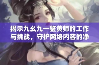 揭示九幺九一鉴黄师的工作与挑战，守护网络内容的净土