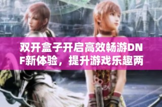 双开盒子开启高效畅游DNF新体验，提升游戏乐趣两倍技巧分享