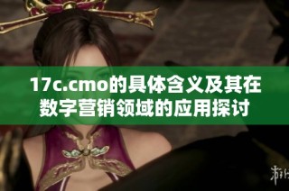 17c.cmo的具体含义及其在数字营销领域的应用探讨