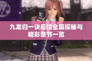 九龙归一诀后续全篇探秘与精彩章节一览