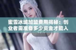 蜜雪冰城加盟费用揭秘：创业者需准备多少资金才能入驻市场