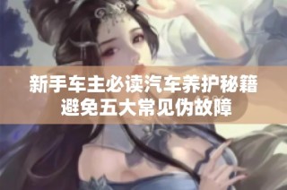 新手车主必读汽车养护秘籍 避免五大常见伪故障