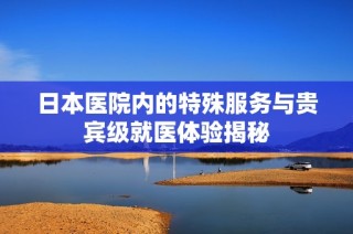 日本医院内的特殊服务与贵宾级就医体验揭秘