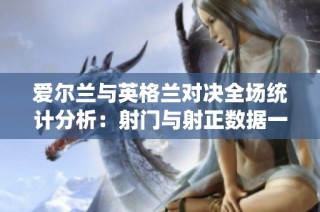 爱尔兰与英格兰对决全场统计分析：射门与射正数据一览