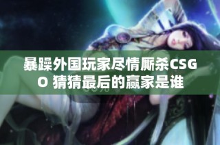 暴躁外国玩家尽情厮杀CSGO 猜猜最后的赢家是谁