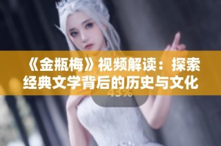 《金瓶梅》视频解读：探索经典文学背后的历史与文化魅力
