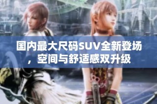 国内最大尺码SUV全新登场，空间与舒适感双升级