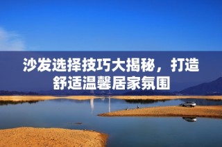 沙发选择技巧大揭秘，打造舒适温馨居家氛围