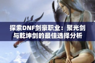 探索DNF剑豪职业：聚光剑与乾坤剑的最佳选择分析
